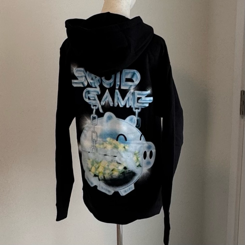 NWT - SQUID GAME - Black Squid Game Hoodie, men’s, size small - Picture 6 of 13